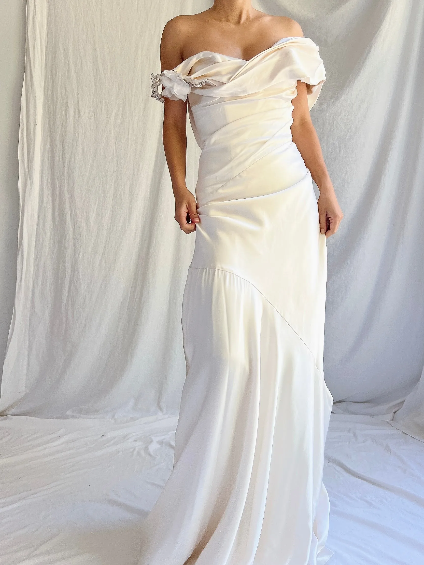 Vintage Silk Bustier Dress - M/8