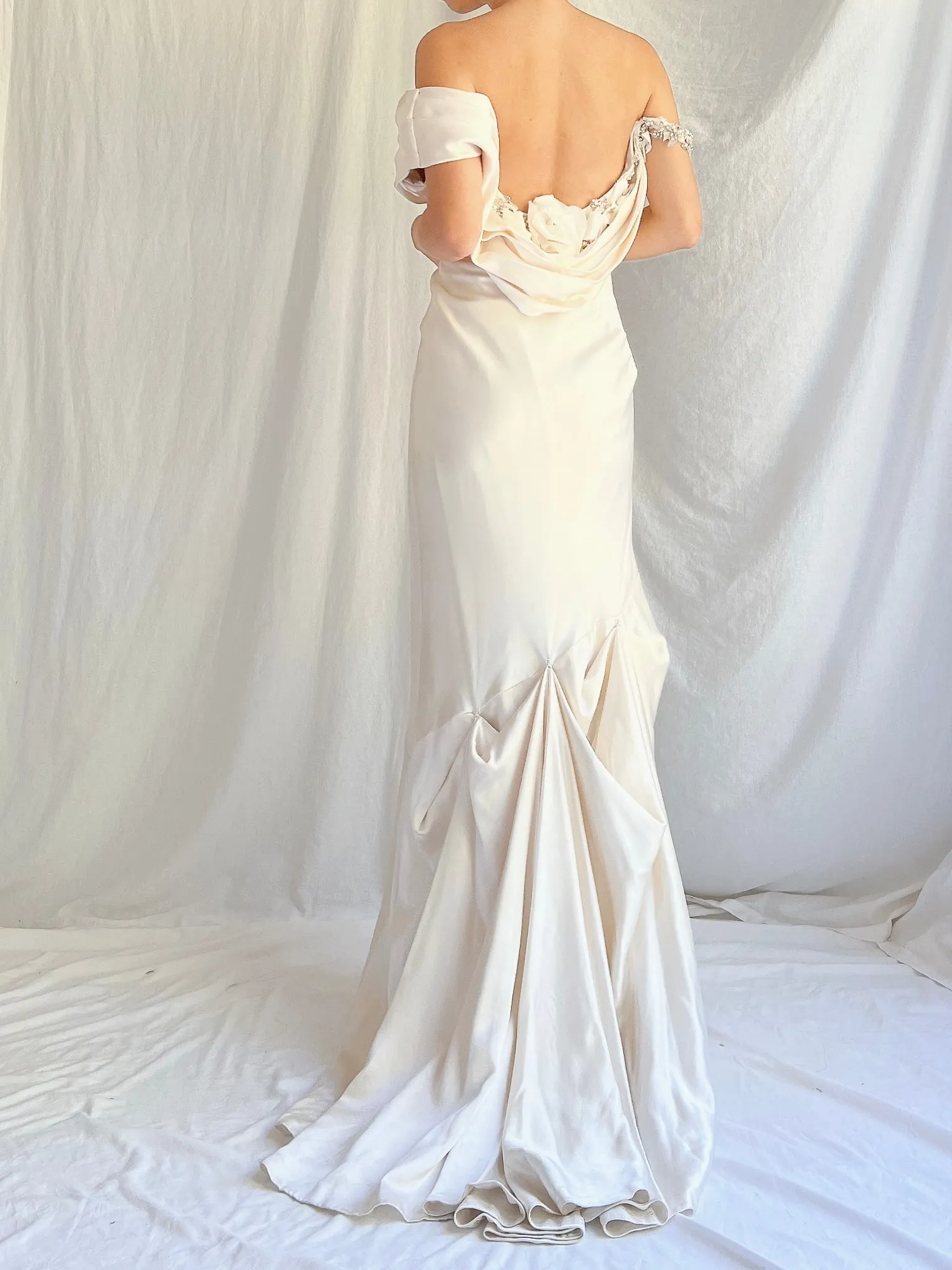 Vintage Silk Bustier Dress - M/8