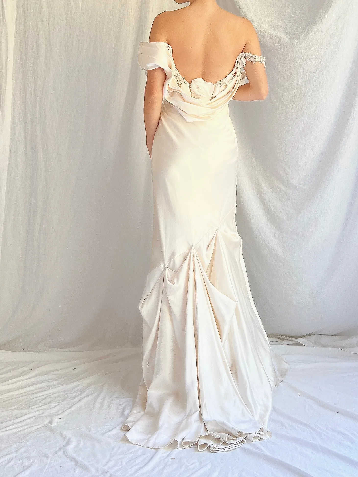 Vintage Silk Bustier Dress - M/8