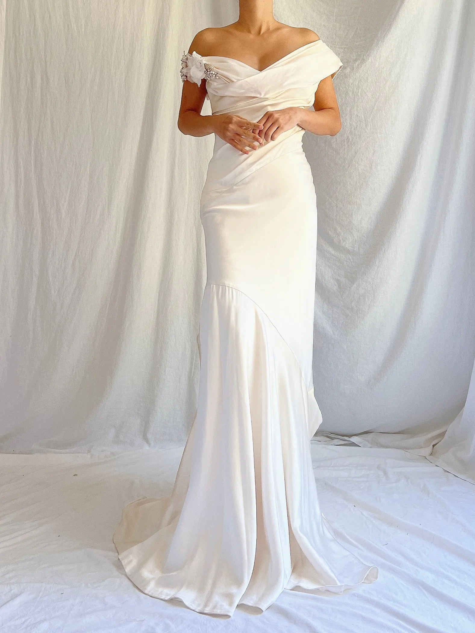 Vintage Silk Bustier Dress - M/8