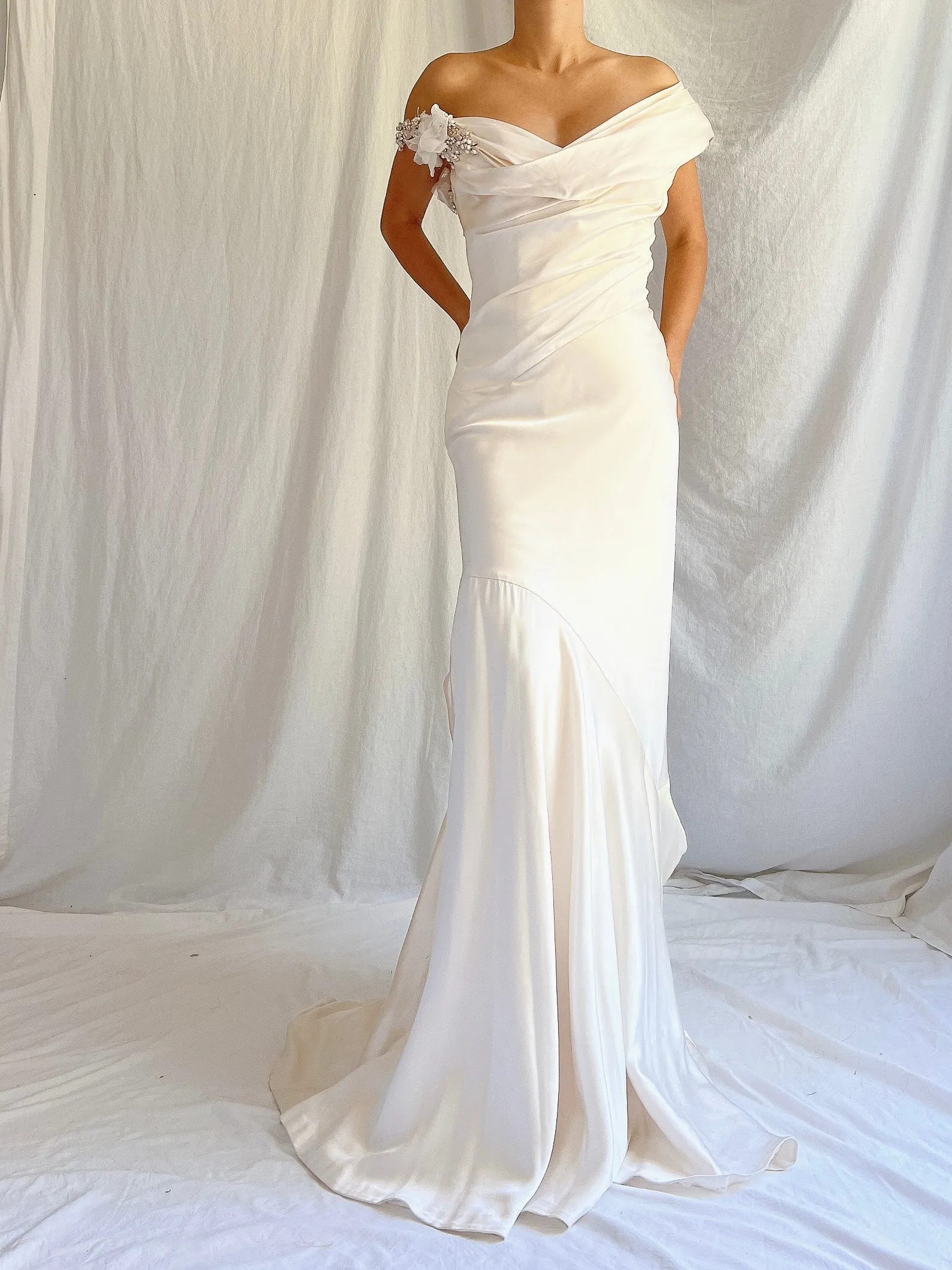 Vintage Silk Bustier Dress - M/8