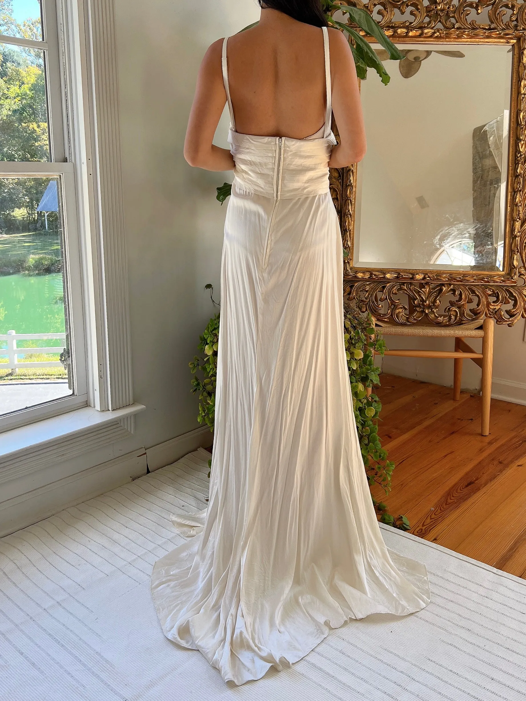 Vintage Silk Charmeuse Gown - M