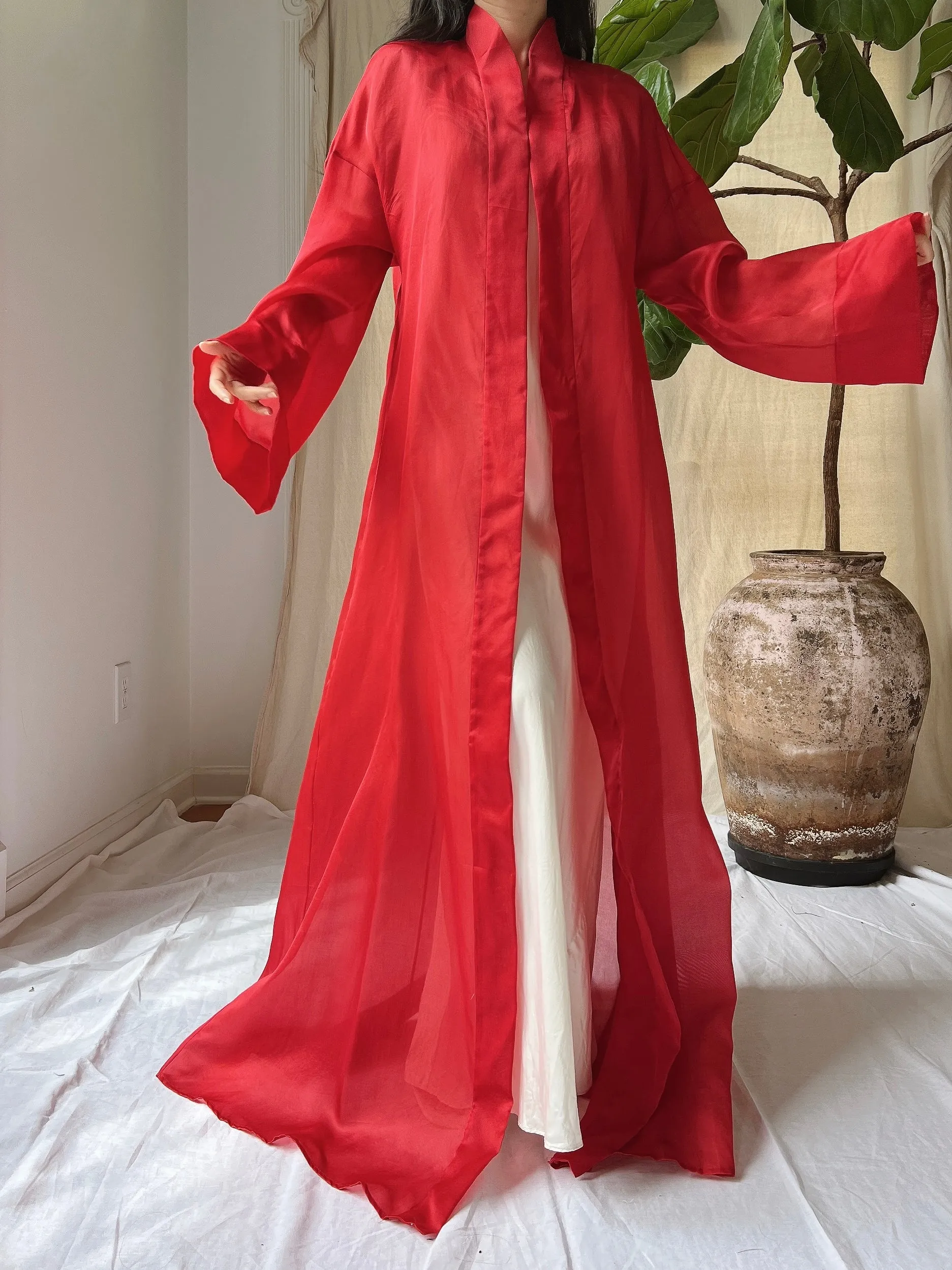 Vintage Silk Organza Duster - M/L