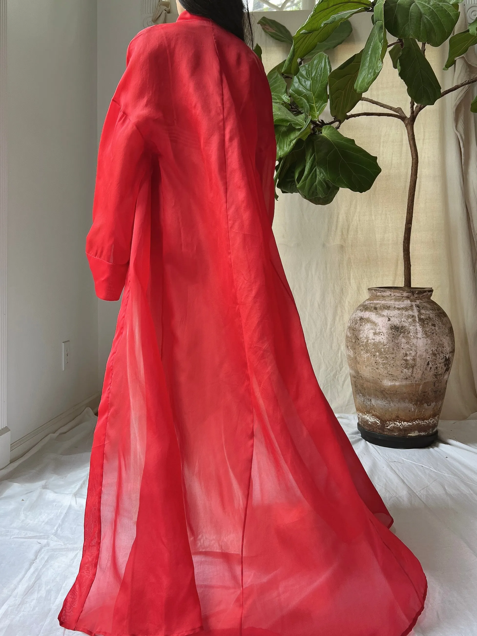Vintage Silk Organza Duster - M/L