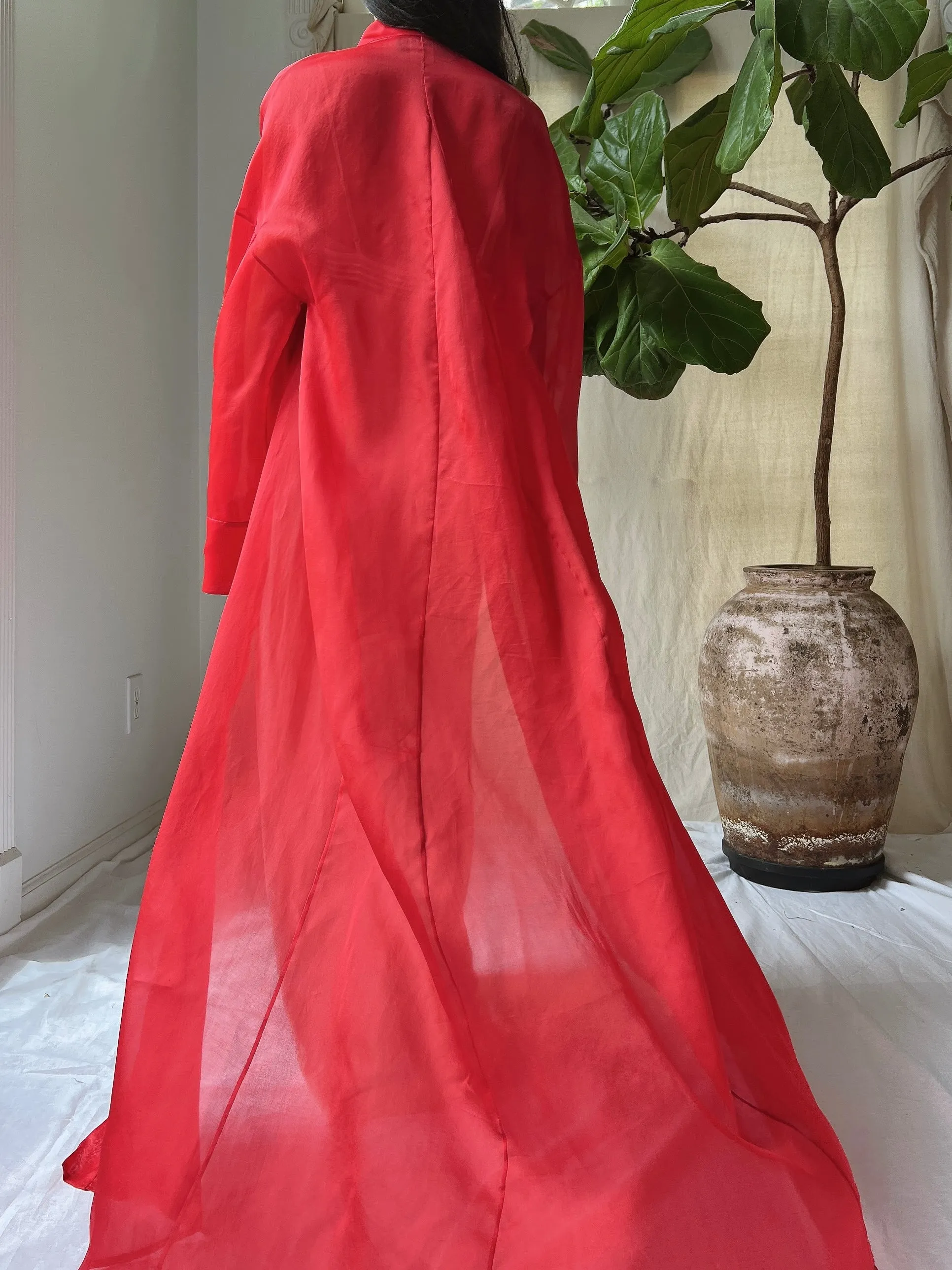 Vintage Silk Organza Duster - M/L