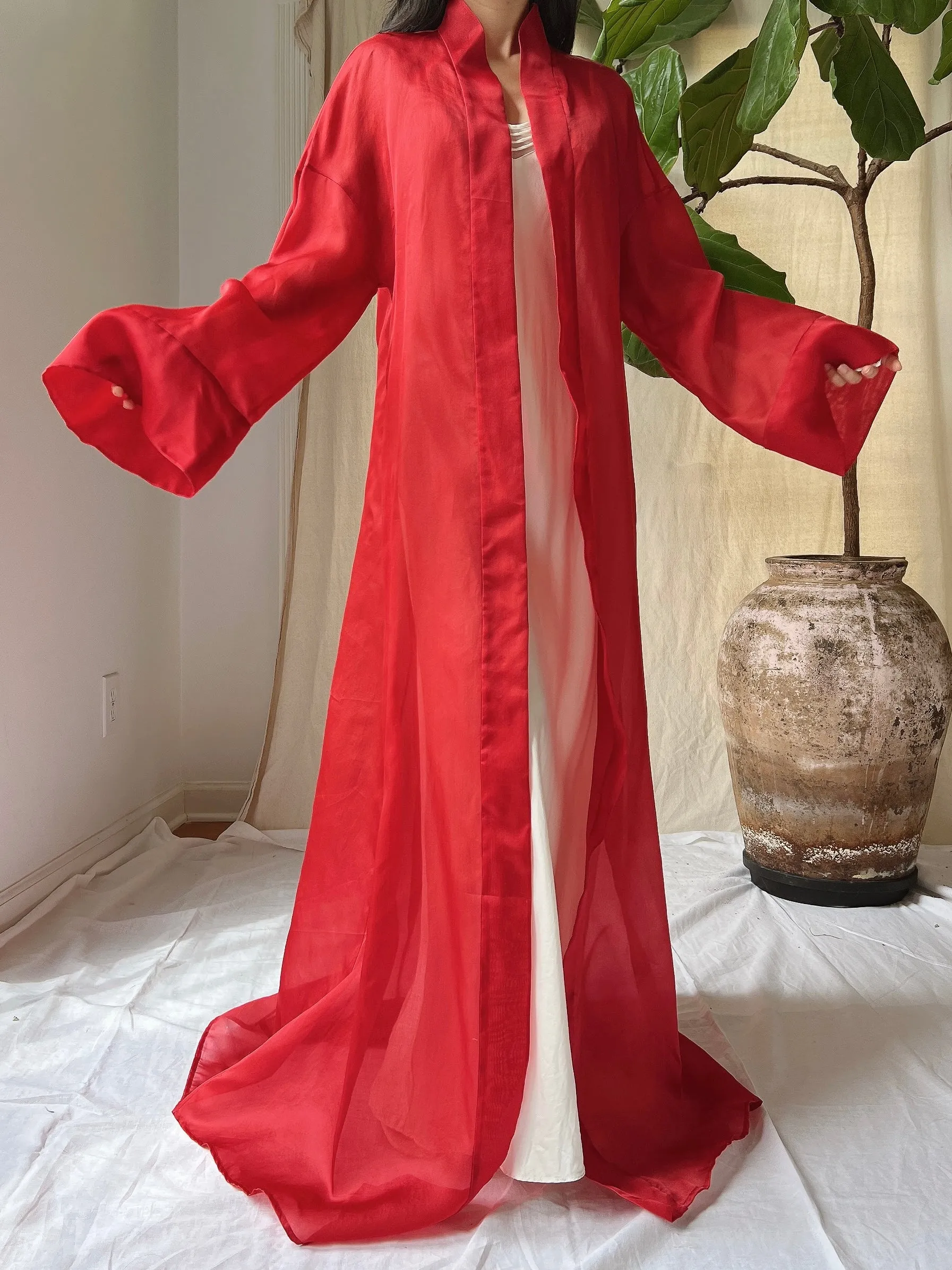 Vintage Silk Organza Duster - M/L