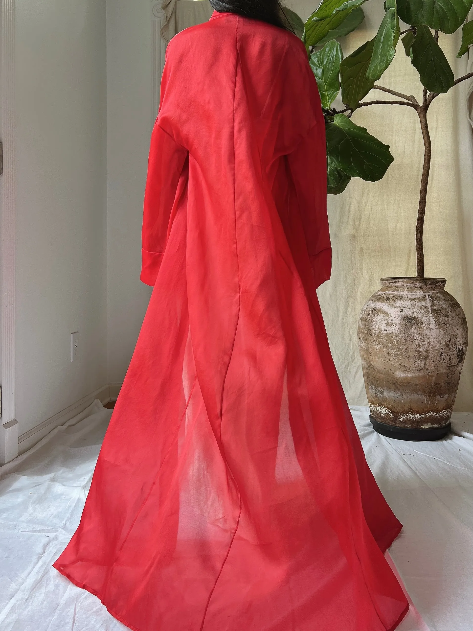 Vintage Silk Organza Duster - M/L