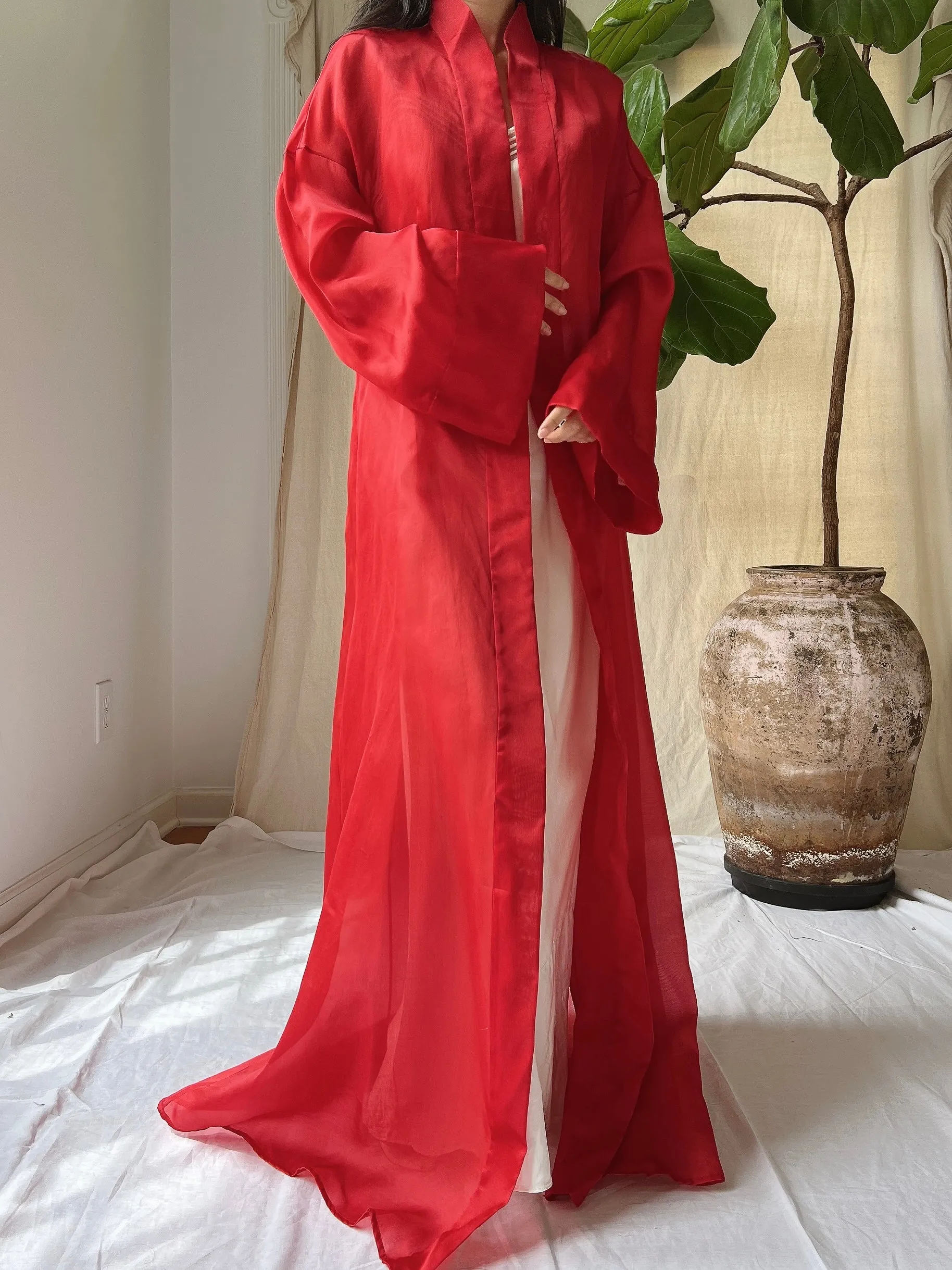 Vintage Silk Organza Duster - M/L