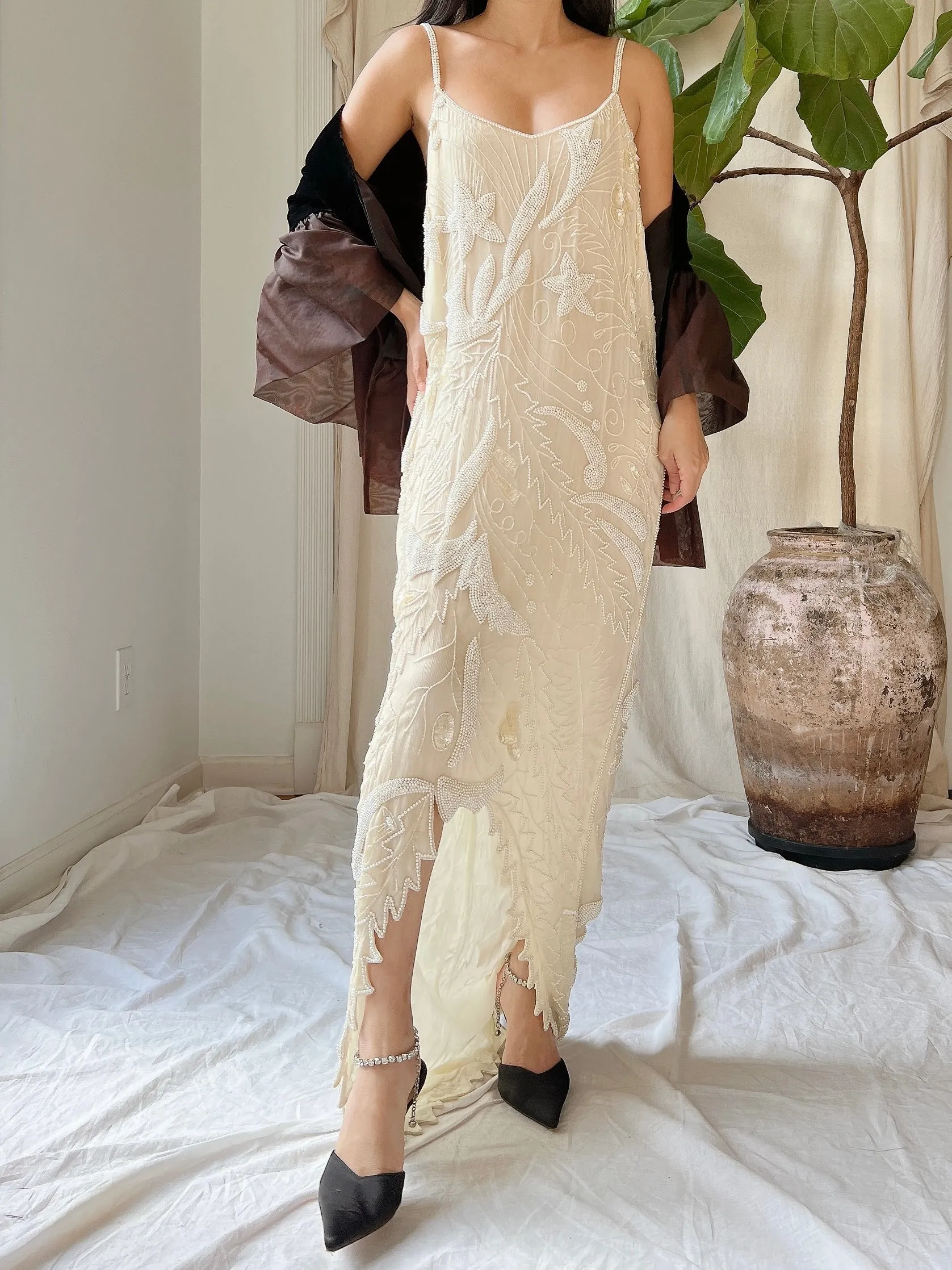 Vintage Velvet Ombre Shawl - OSFA
