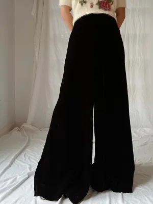 Vintage Velvet Palazzo Pants - S