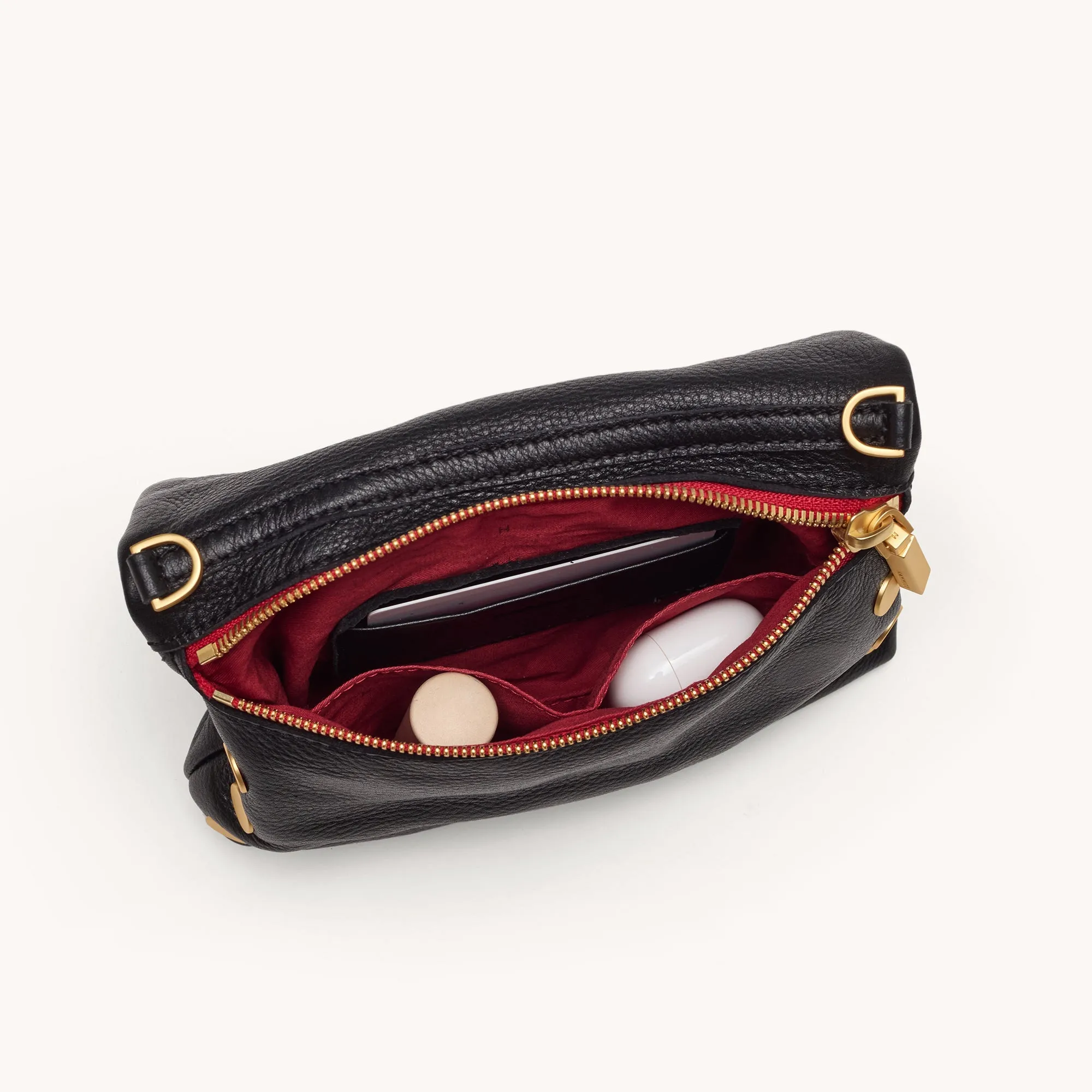 VIP | Black/Brushed Gold Red Zip | Sml