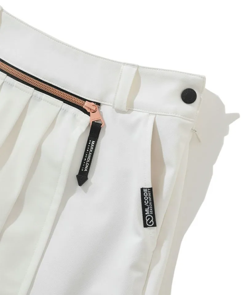 Women's Detachable Pleated Skirt/two Way Shorts White