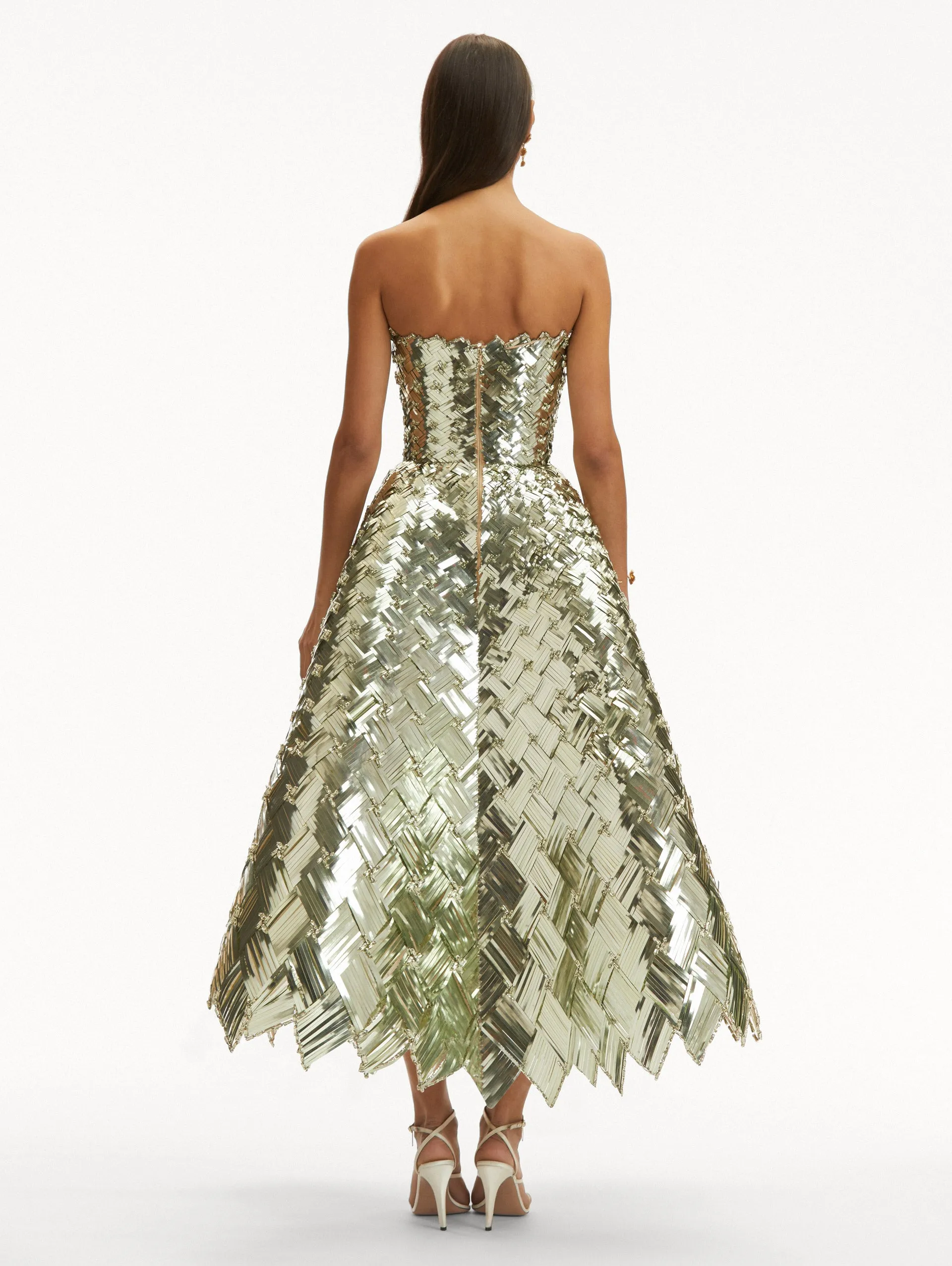 Woven Sequin Cocktail Dress