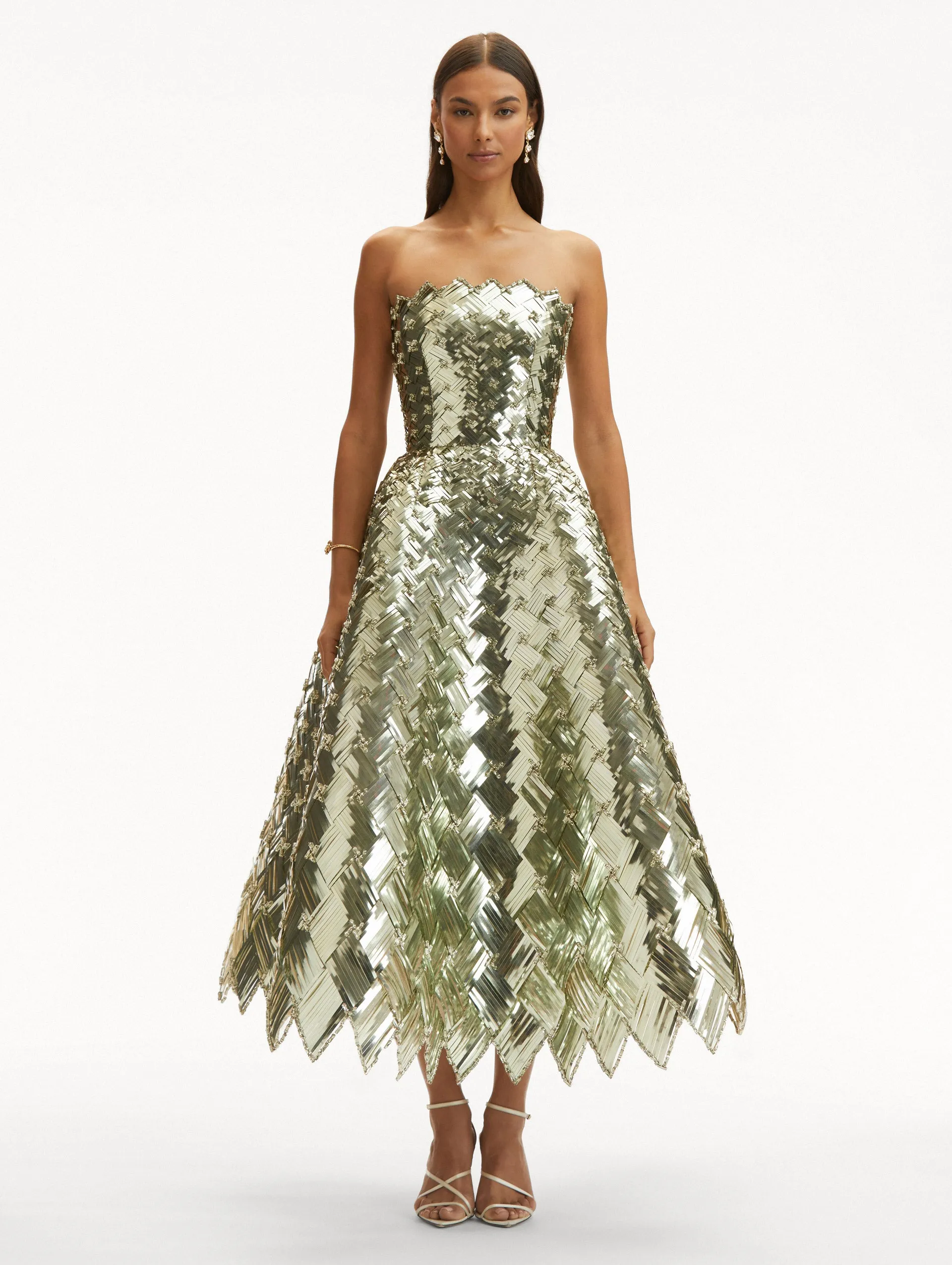 Woven Sequin Cocktail Dress