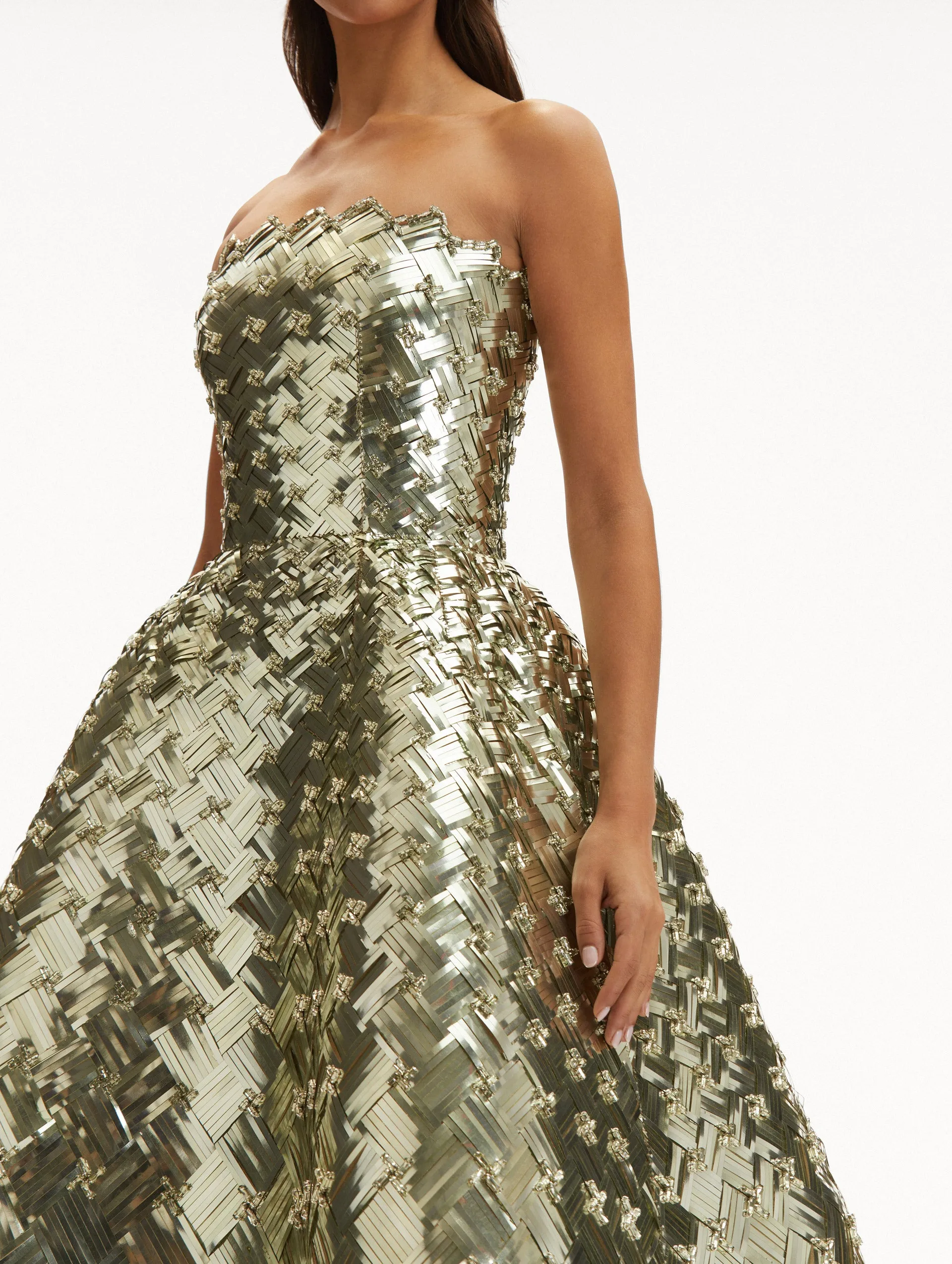 Woven Sequin Cocktail Dress