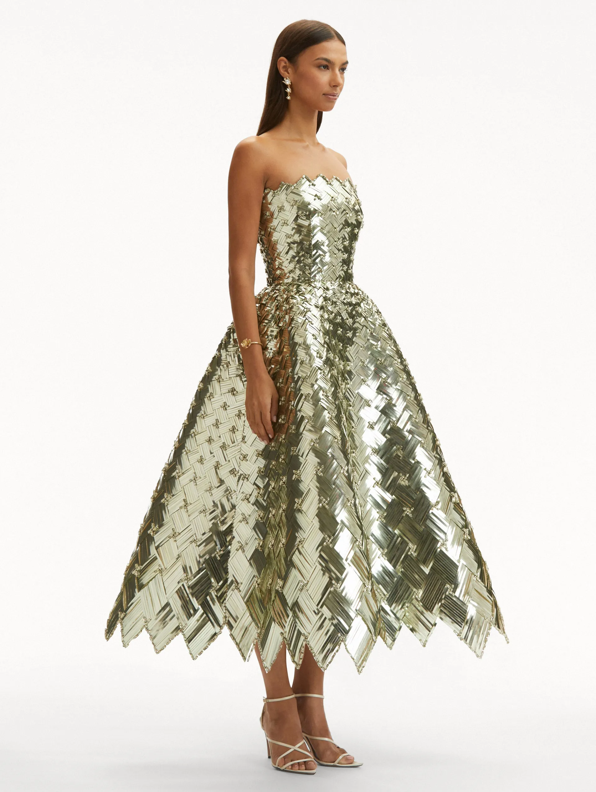 Woven Sequin Cocktail Dress