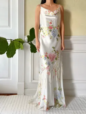 Y2K Satin Beaded Dress - S/M