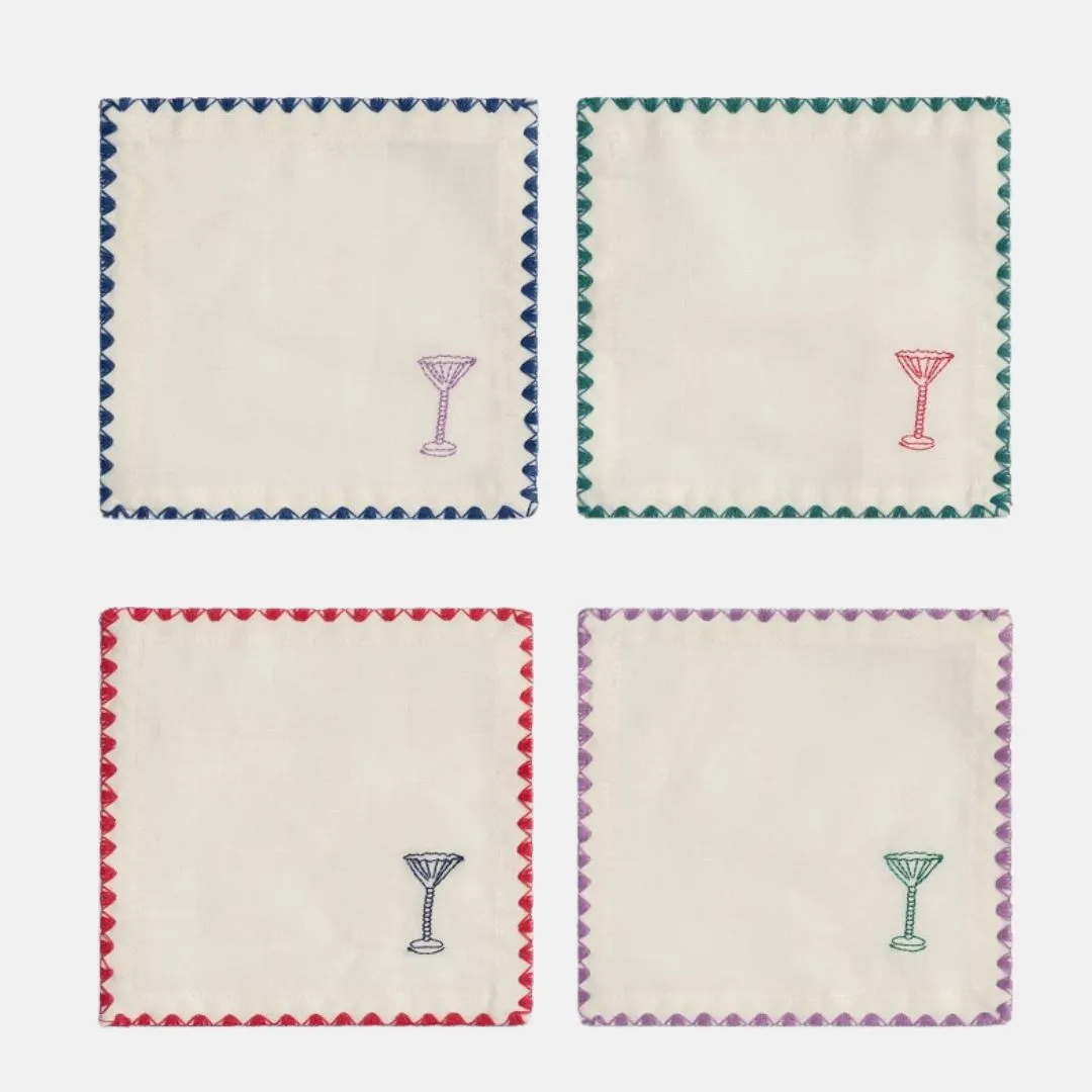 Zizag Cocktail Napkins | Set of 4